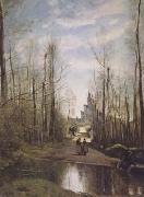 Jean Baptiste Camille  Corot L'eglise de Marissel (mk11) oil painting artist